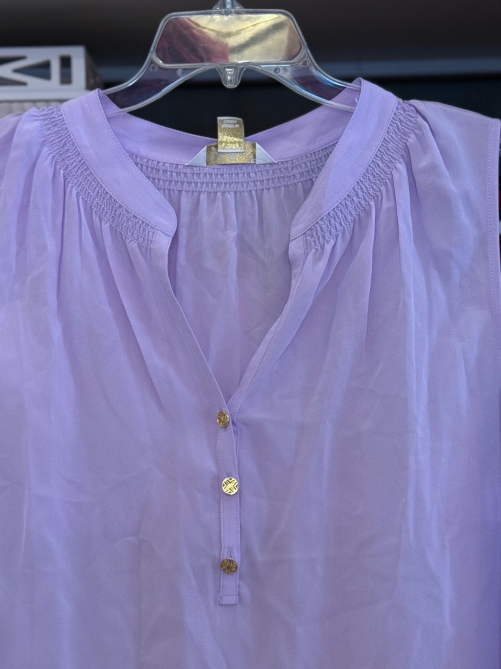 Lilly Pulitzer XL sleeveless elsa top lilac water hyacinth nwt - Picture 5 of 6